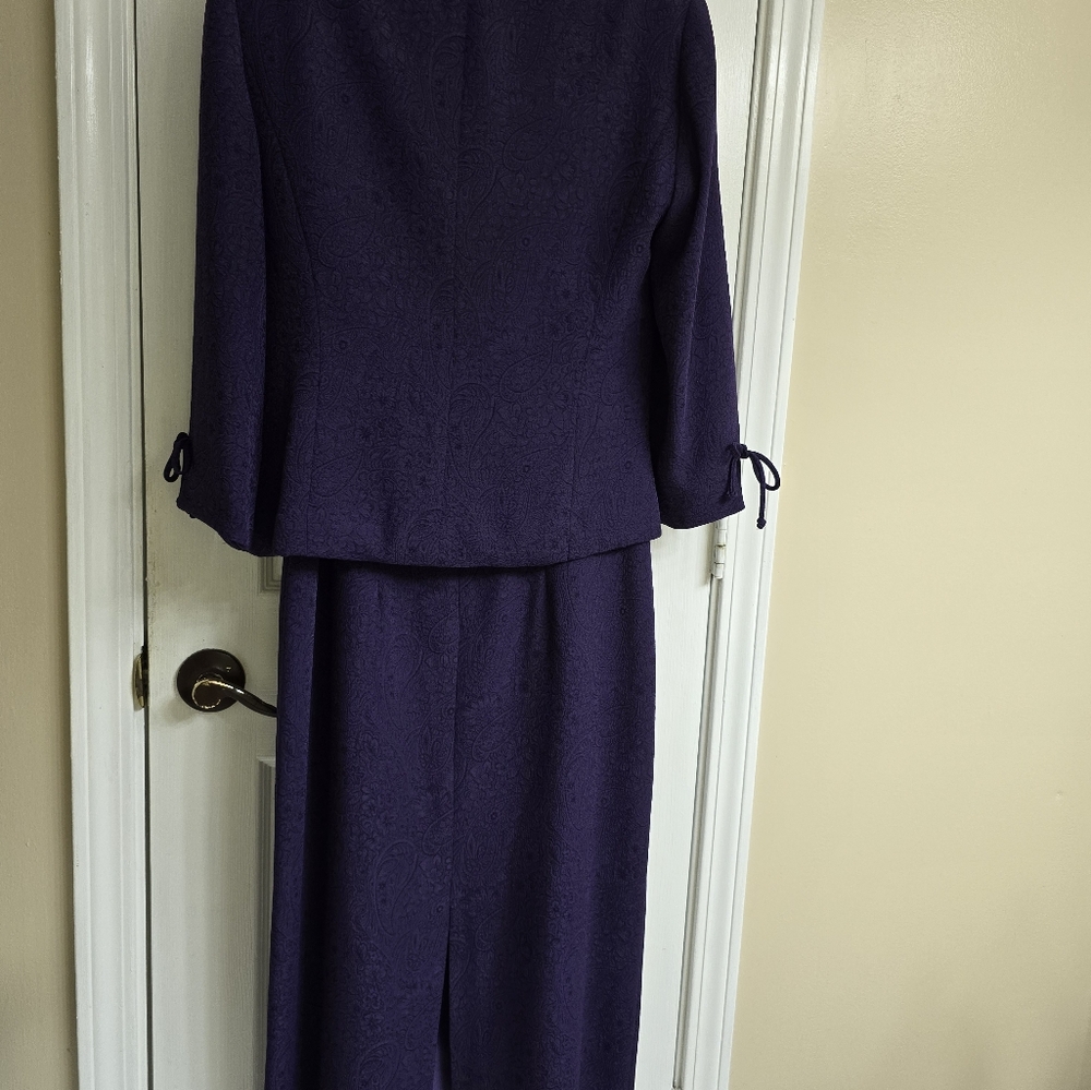 Purple Women's Dress with Jacket - Picture 4 of 14